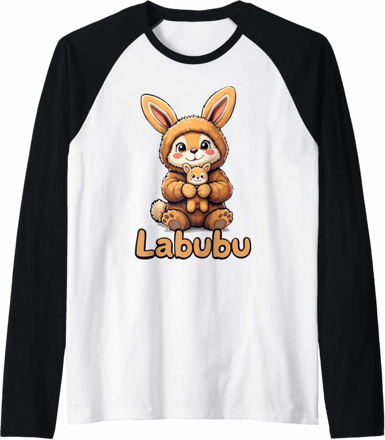 Labubu Adorable Bunny Companion Labubu Raglan Baseball Tee
