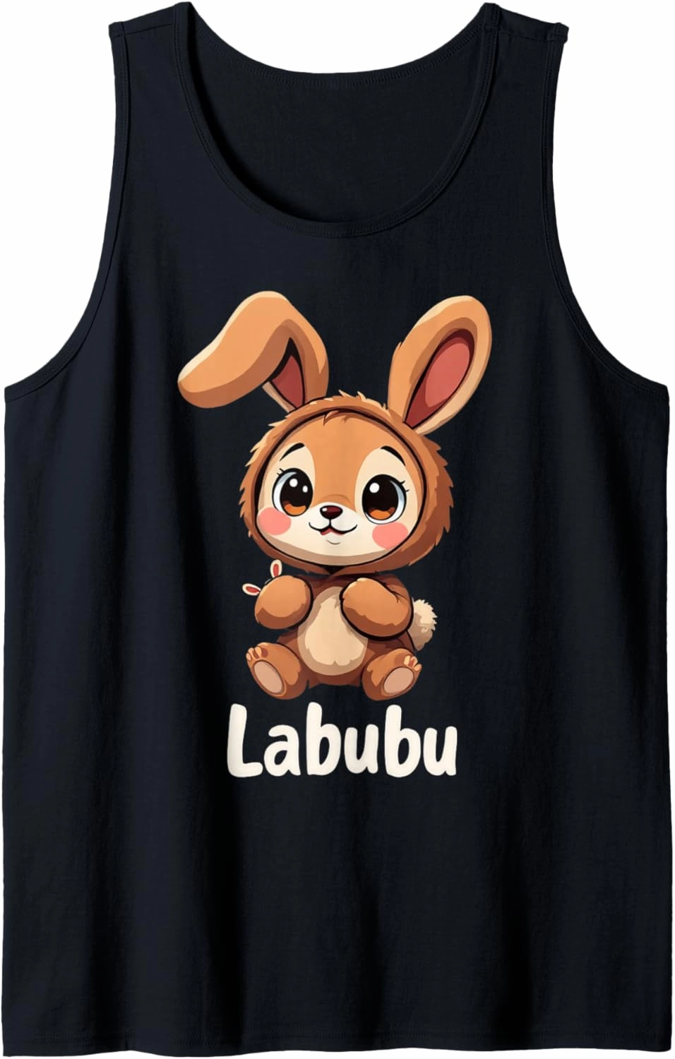 Labubu Cute Brown Bunny Monster Tank Top