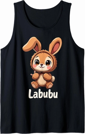 Labubu Cute Brown Bunny Monster Tank Top