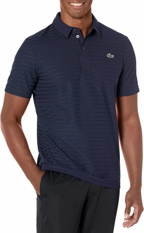 Lacoste Mens Sport Short Sleeve Jacquard Techincal Polo Shirt