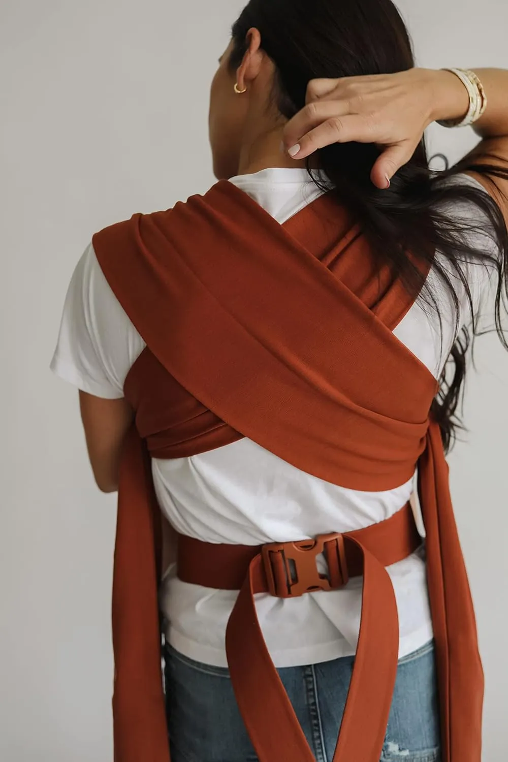 Lalabu The Simple Wrap Baby Wraps Carrier - Stylish Baby Sling Carrier for Newborns & Toddlers 13-28 lbs. Safety Tested, Easy-to-Use, Ergonomic, & Comfortable - Clay