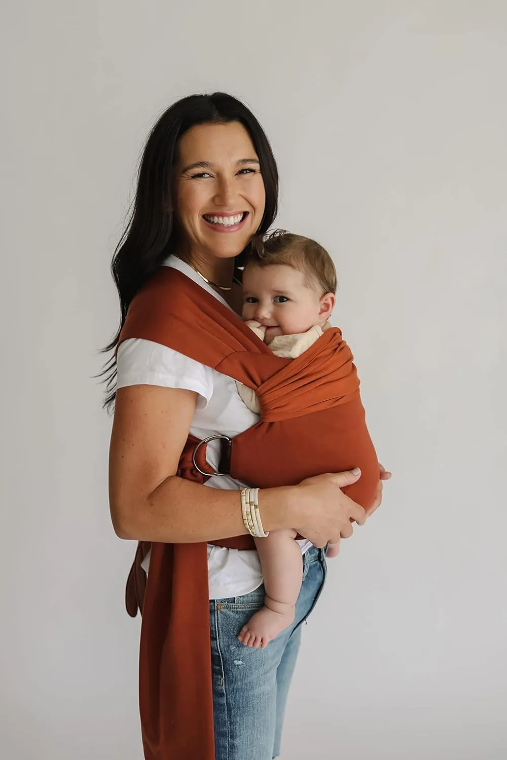 Lalabu The Simple Wrap Baby Wraps Carrier - Stylish Baby Sling Carrier for Newborns & Toddlers 13-28 lbs. Safety Tested, Easy-to-Use, Ergonomic, & Comfortable - Clay