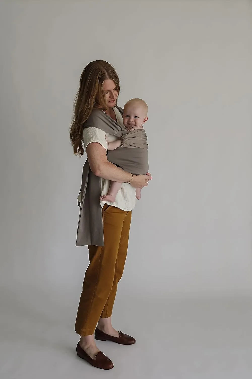 Lalabu The Simple Wrap Baby Wraps Carrier - Stylish Baby Sling Carrier for Newborns & Toddlers 13-28 lbs. Safety Tested, Easy-to-Use, Ergonomic, & Comfortable - Driftwood