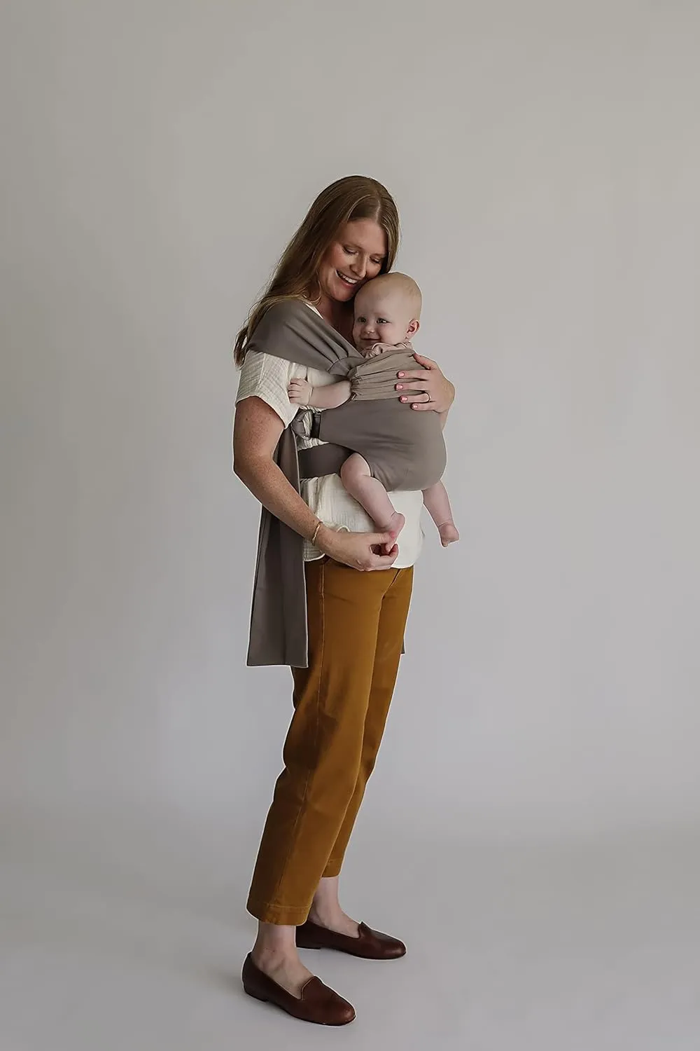 Lalabu The Simple Wrap Baby Wraps Carrier - Stylish Baby Sling Carrier for Newborns & Toddlers 13-28 lbs. Safety Tested, Easy-to-Use, Ergonomic, & Comfortable - Driftwood
