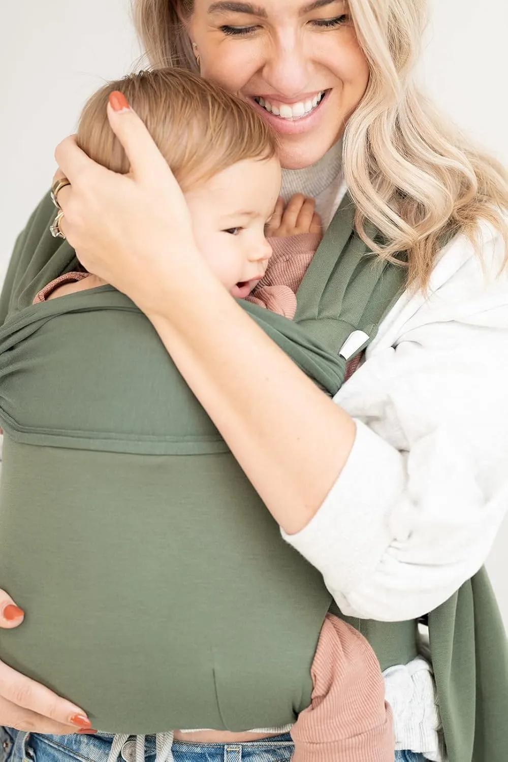 Lalabu The Simple Wrap Baby Wraps Carrier - Stylish Baby Sling Carrier for Newborns & Toddlers 13-28 lbs. Safety Tested, Easy-to-Use, Ergonomic, & Comfortable - Fern