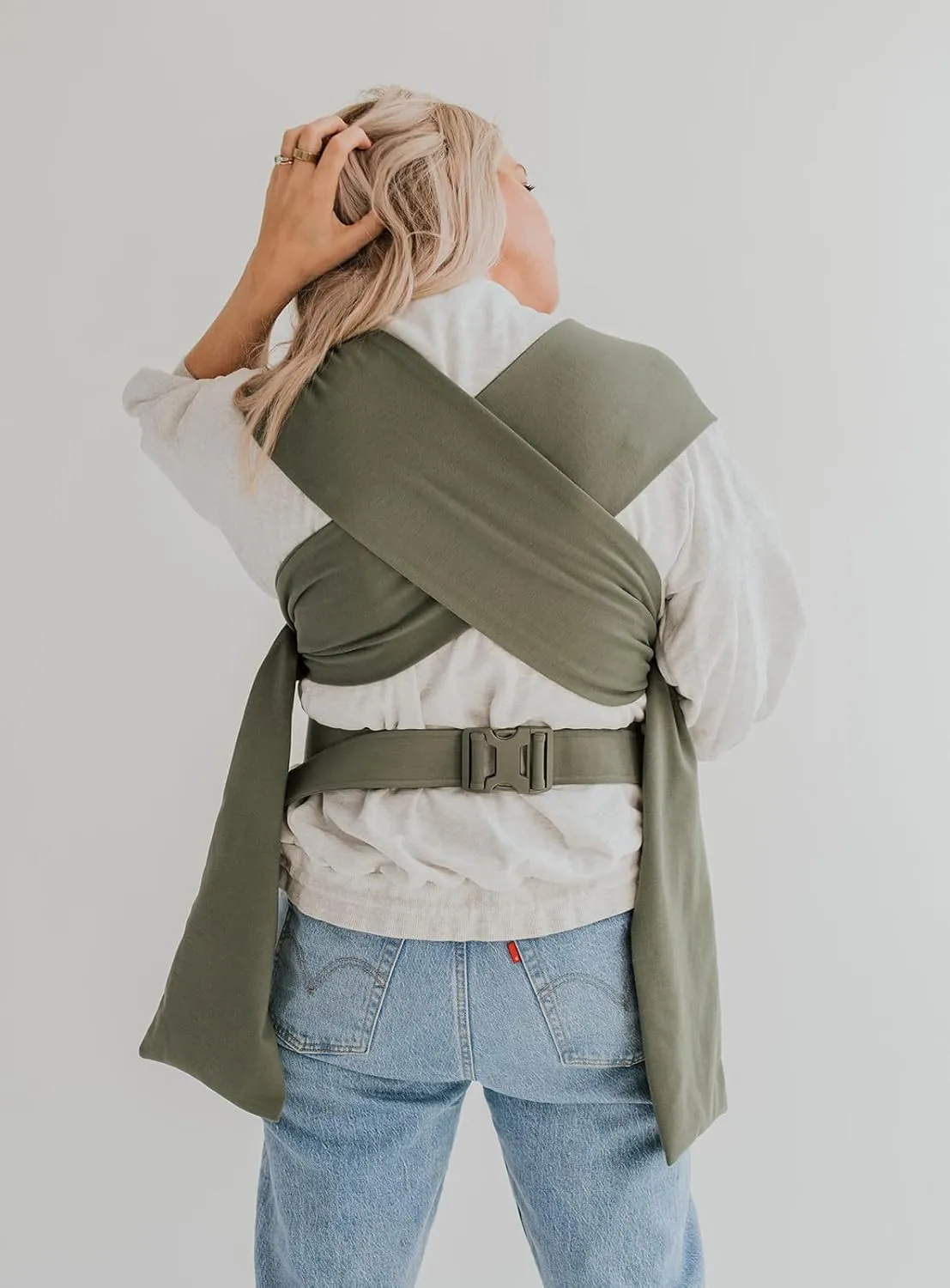 Lalabu The Simple Wrap Baby Wraps Carrier - Stylish Baby Sling Carrier for Newborns & Toddlers 13-28 lbs. Safety Tested, Easy-to-Use, Ergonomic, & Comfortable - Fern