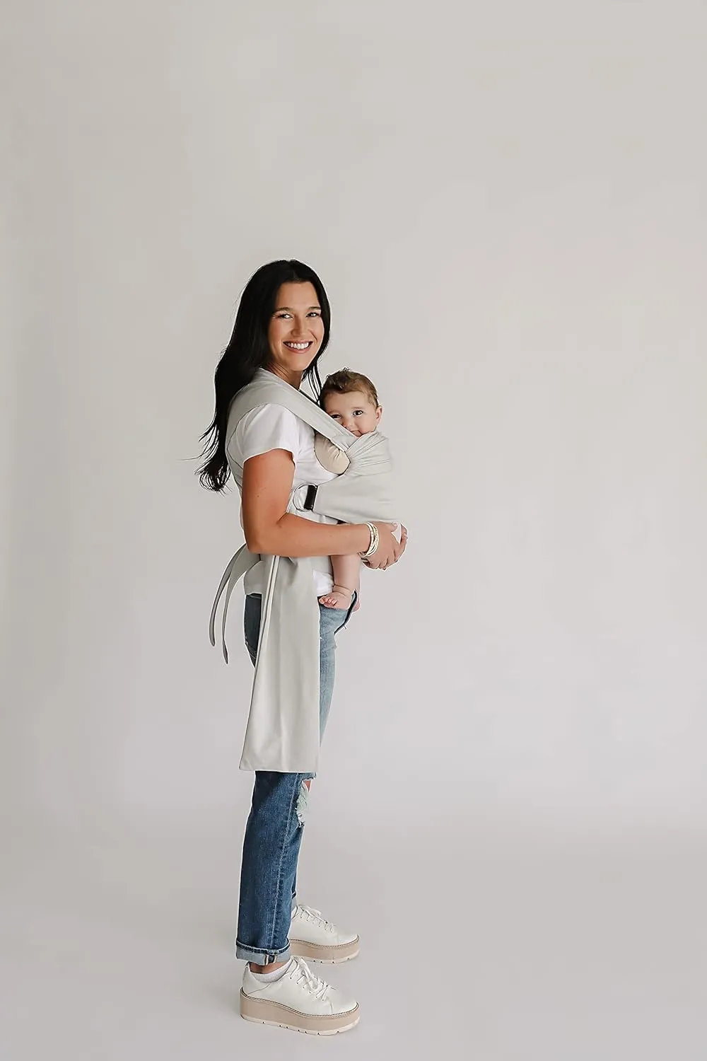 Lalabu The Simple Wrap Baby Wraps Carrier - Stylish Baby Sling Carrier for Newborns & Toddlers 13-28 lbs. Safety Tested, Easy-to-Use, Ergonomic, & Comfortable - Fog