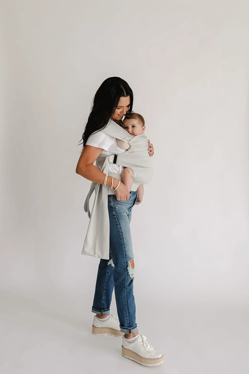 Lalabu The Simple Wrap Baby Wraps Carrier - Stylish Baby Sling Carrier for Newborns & Toddlers 13-28 lbs. Safety Tested, Easy-to-Use, Ergonomic, & Comfortable - Fog