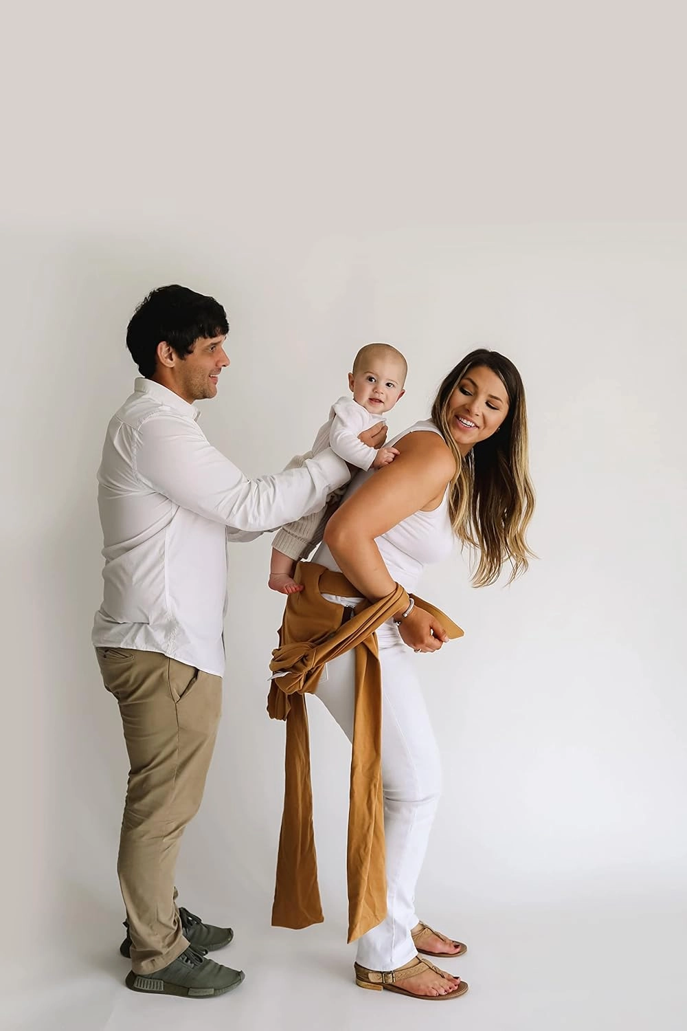 Lalabu The Simple Wrap Baby Wraps Carrier - Stylish Baby Sling Carrier for Newborns & Toddlers 13-28 lbs. Safety Tested, Easy-to-Use, Ergonomic, & Comfortable - Camel