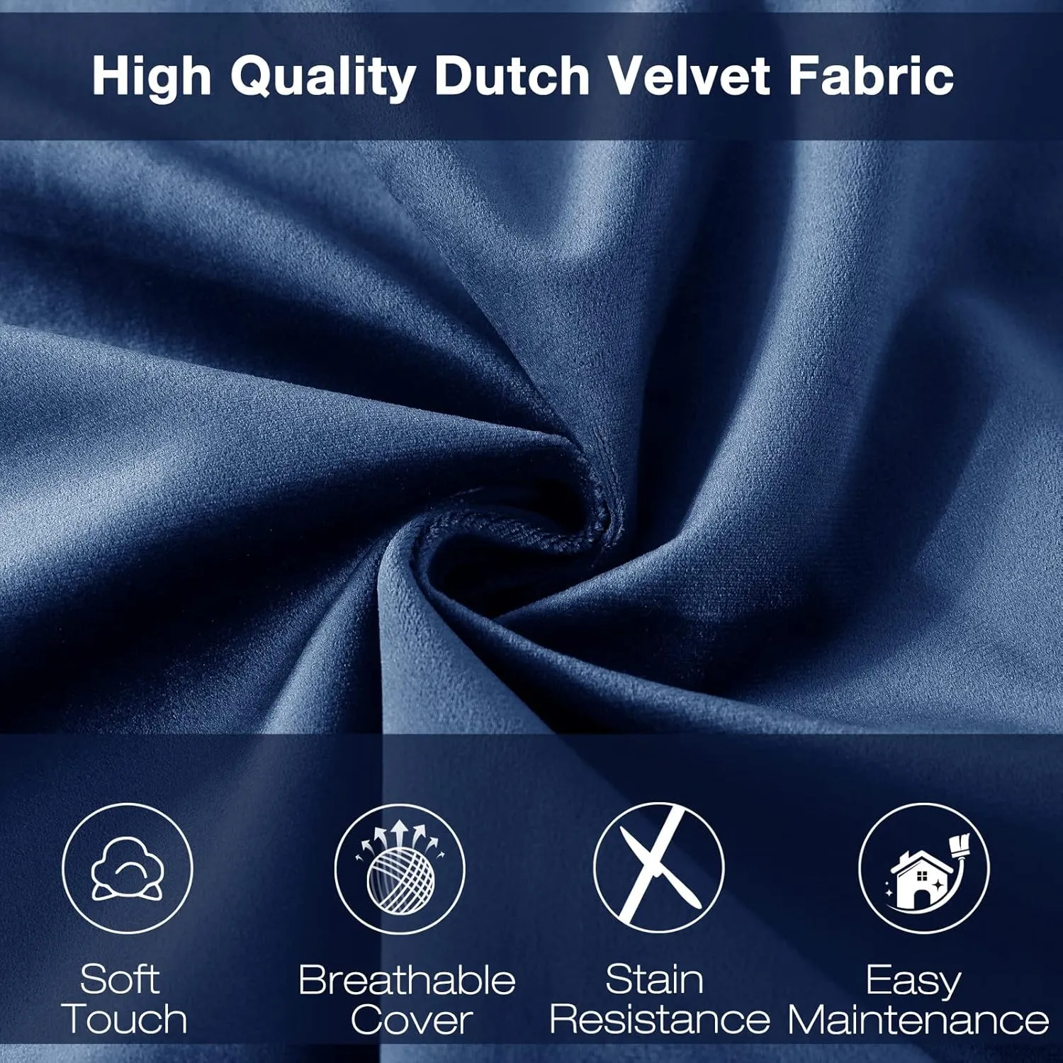 Large Bean Bag Chair: 3 ft Memory Foam Bean Bag Chairs for Adults/Kids,Bean Bag Chair with Fillings,Soft Faux Fur Fabric - Dutch Velvet, Cobalt, 3 Foot
