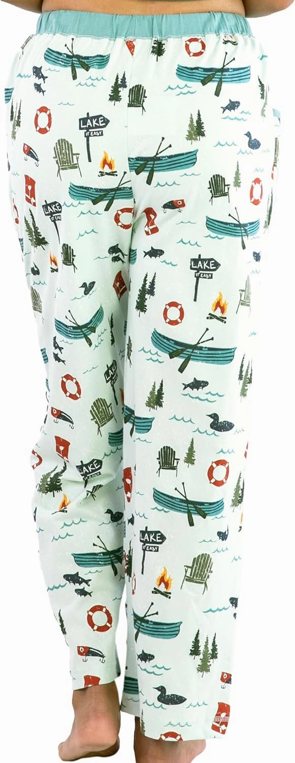 Lazy One Pajamas for Women, Cute Ocean Pajama Pants and Top Separates