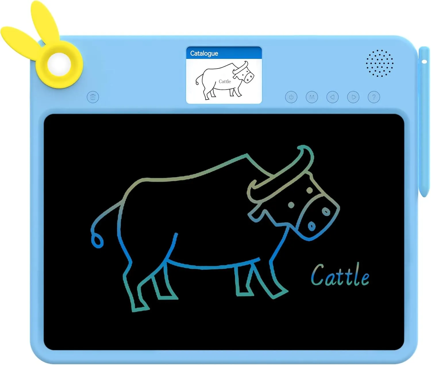 LCD Writing Tablet for Kids – 13.5'' Drawing Pad with 2.8'' Color Screen, 100 Practice Drawings, Early Learning, Math Games – Educational Gift for 3 4 5 6 7 Year Old Boys Girls, Doodle Board