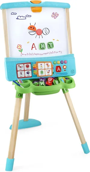 LeapFrog Interactive Learning Easel with Magnetic Chalkboard and Whiteboard for Kids Ages 3-5 (Frustration Free Packaging)