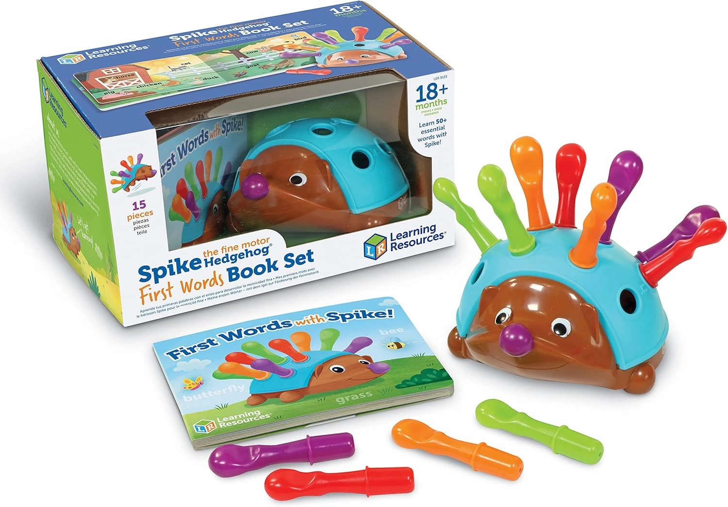 Learning Resources Spike The Fine Motor Hedgehog First Words Book Set