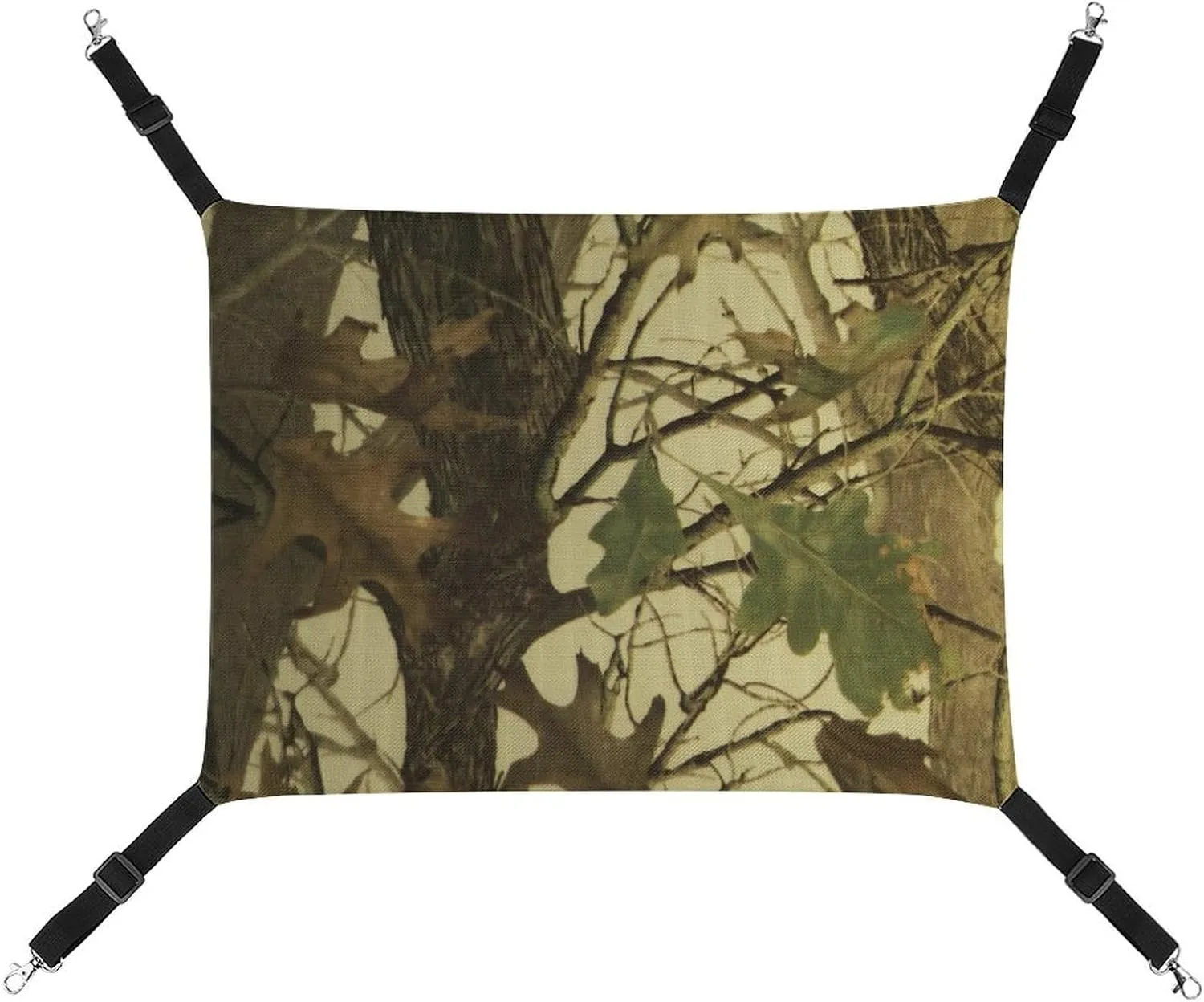 Leaves Camo Hunting Hanging Cat Bed Soft Breathable Pet Hammock for Cage Pet Sleeper for Kitten Ferret Puppy Rabbit