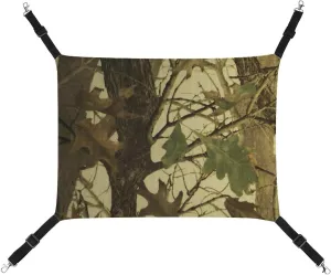 Leaves Camo Hunting Hanging Cat Bed Soft Breathable Pet Hammock for Cage Pet Sleeper for Kitten Ferret Puppy Rabbit