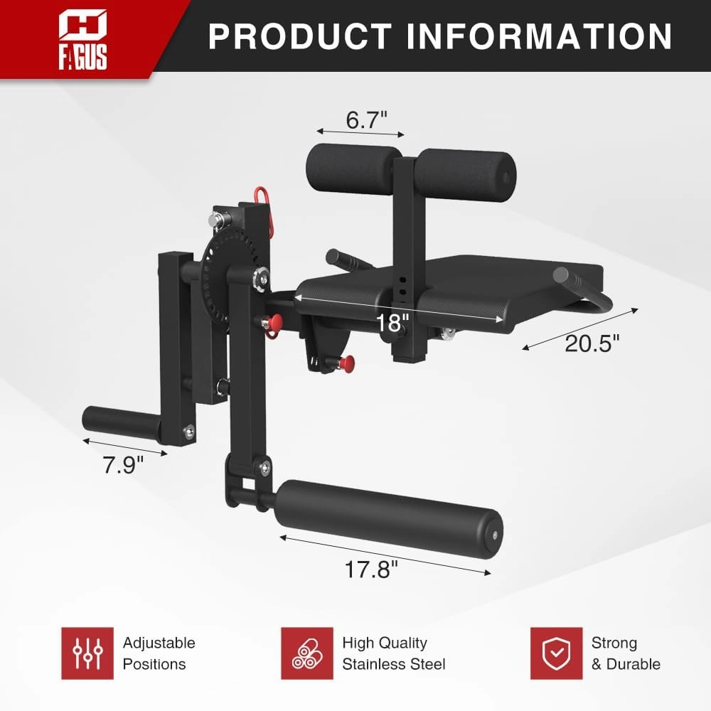 Leg Extension and Leg Curl Attachment for 3"x3" Power Cage, 2000lbs Multi-Function Power Rack, Commercial Squat Rack for Home Gym Free Weight with Attachment Set
