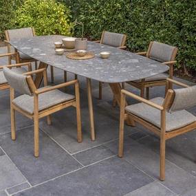 Levi 6 Seat Dining with Large Ceramic Montana Table | 4 Seasons Outdoor
