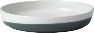 Libbey Austin Basalt Blue Porcelain Dinner Plates, Coupe Style Blue Dinner Plates Set of 4, Stackable Ceramic Plates Set for Holidays, Daily Use