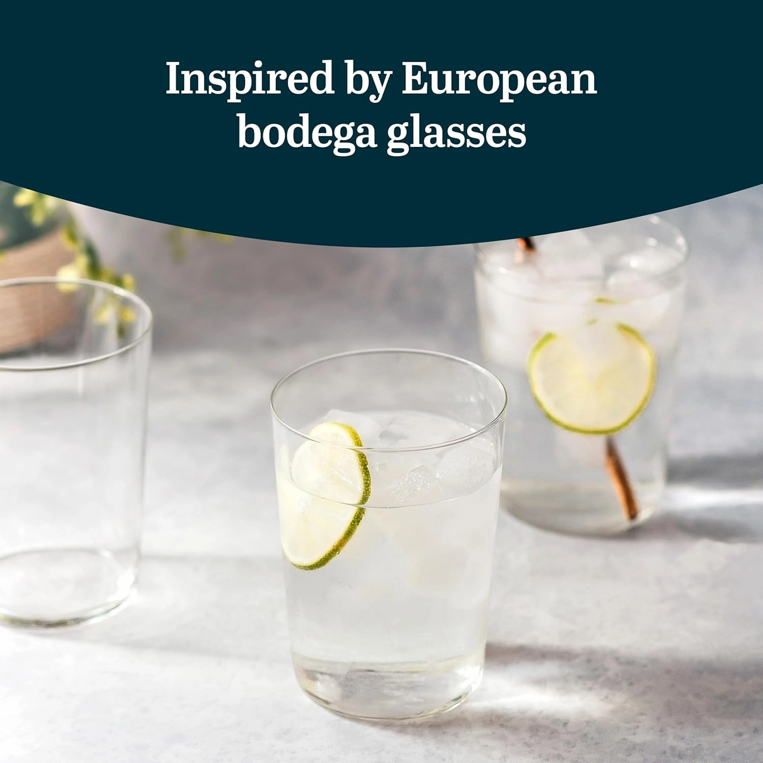 Libbey Café Tumbler Glasses Set of 8, 19-Ounce, Dishwasher Safe Modern Glassware, Versatile Tumbler Set for Casual Gatherings, Dinner Parties