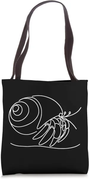 Line Art Simple Drawing Artwork Hermit Crab Invertebrate Tote Bag