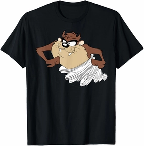 Looney Tunes Tasmanian Devil Tornado Retro Poster T-Shirt