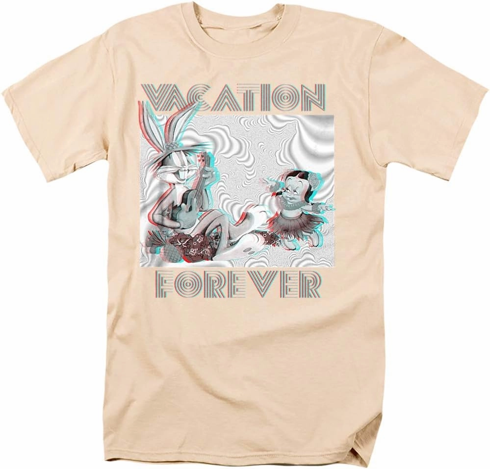 Looney Tunes Vacation Forever Unisex Adult T Shirt for Men and Woman