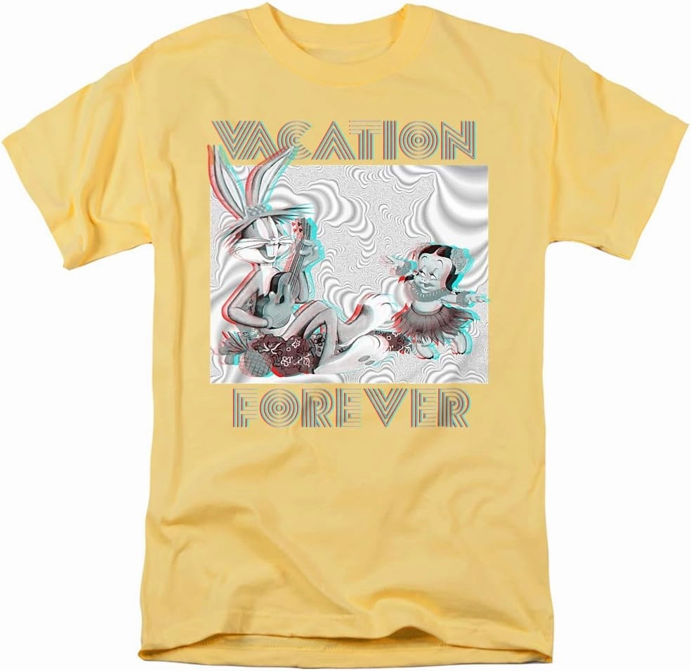 Looney Tunes Vacation Forever Unisex Adult T Shirt for Men and Woman