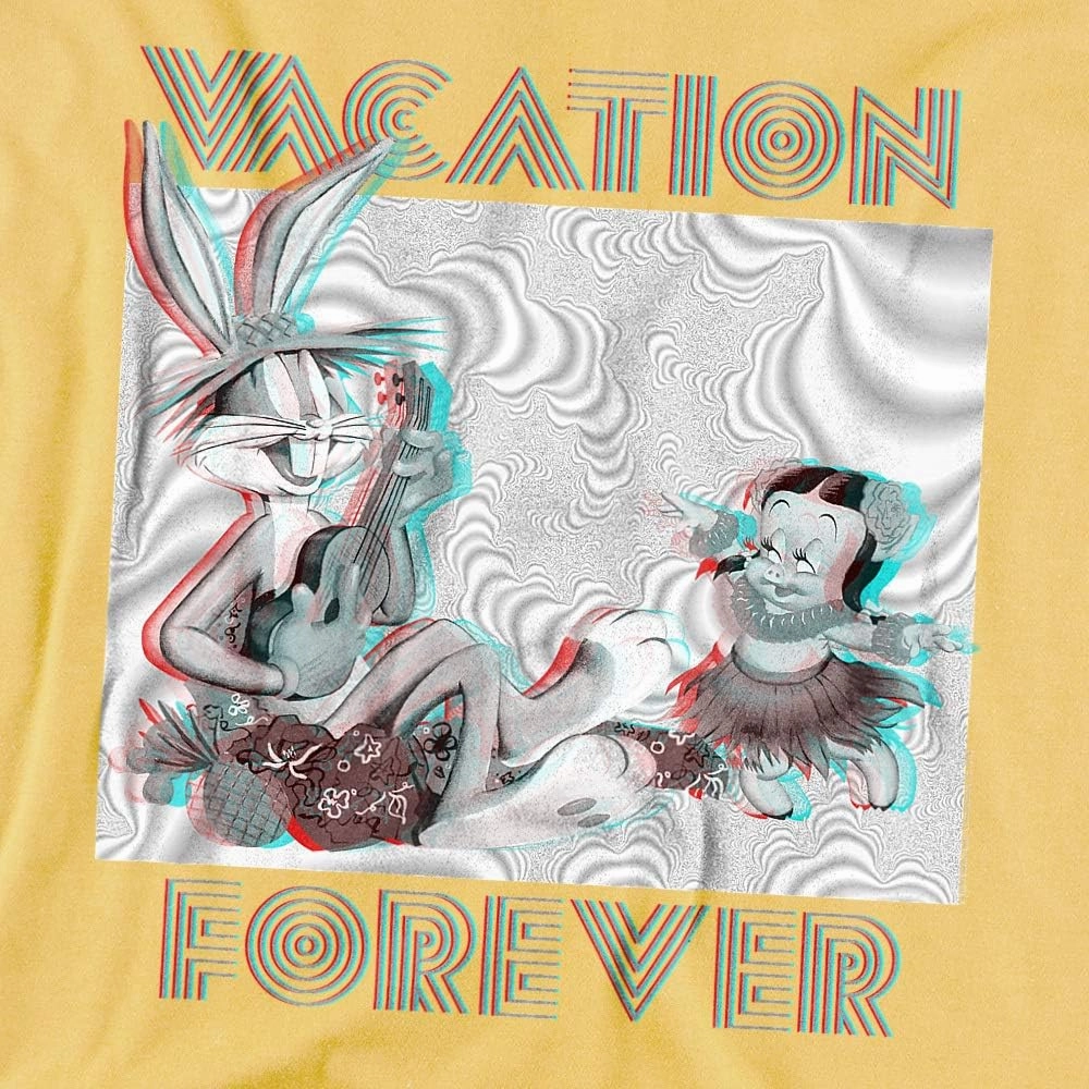 Looney Tunes Vacation Forever Unisex Adult T Shirt for Men and Woman