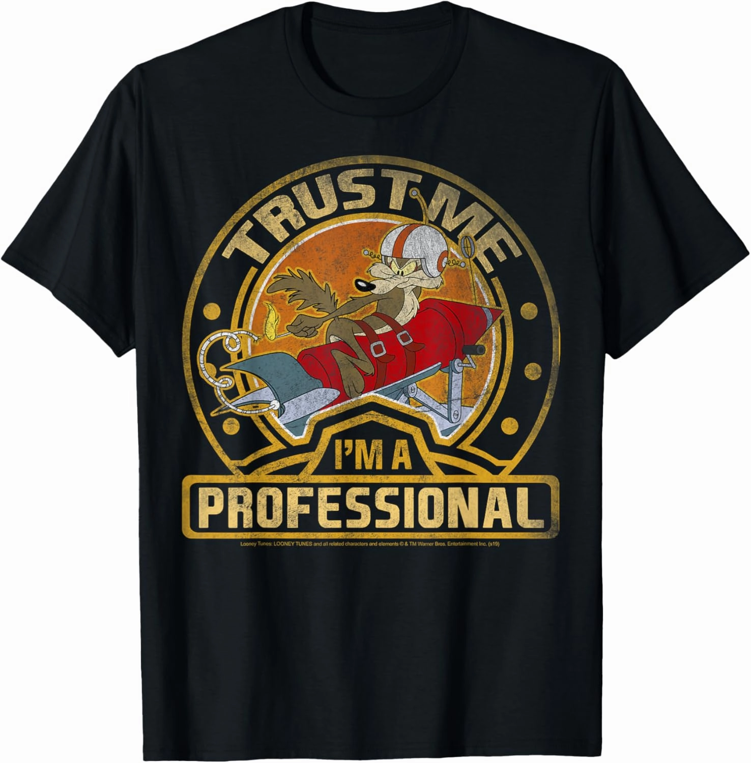 Looney Tunes Wile E. Coyote Trust Me I'm A Professional Short Sleeve T-Shirt