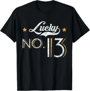 Lucky Number 13 Distressed Great Vintage T-Shirt