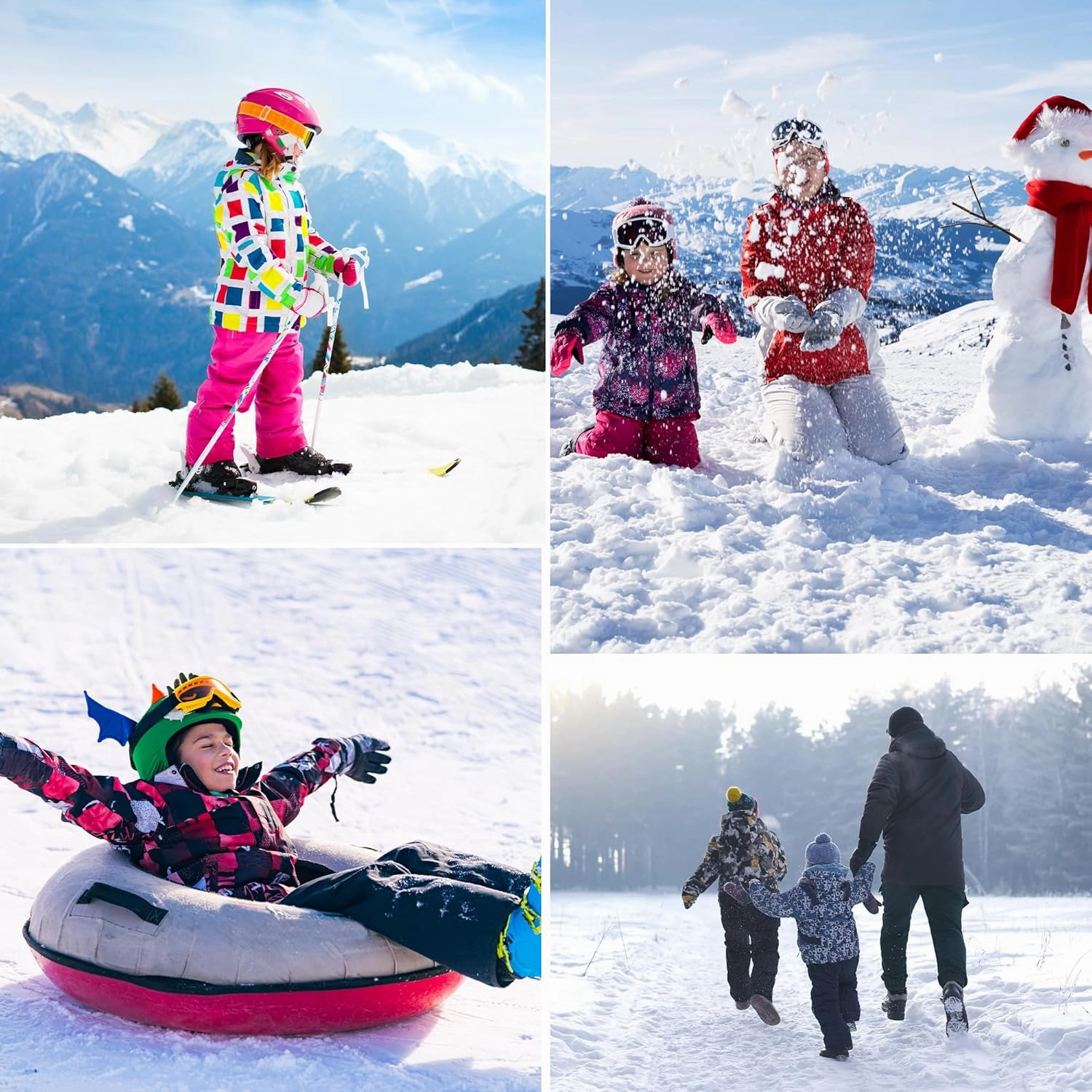 LUNA Kids Snow Pants Reinforced Knees Ski Pants Water-repellent Windproof Winter Pants