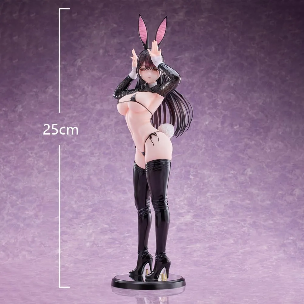 LUNK Anime Reverse Bunny Girl Figure,Anime Illustration Bunny Girl Action Figure Model Cartoon Original Painting Figurine Statue Desktop Ornaments Collections 9.8in