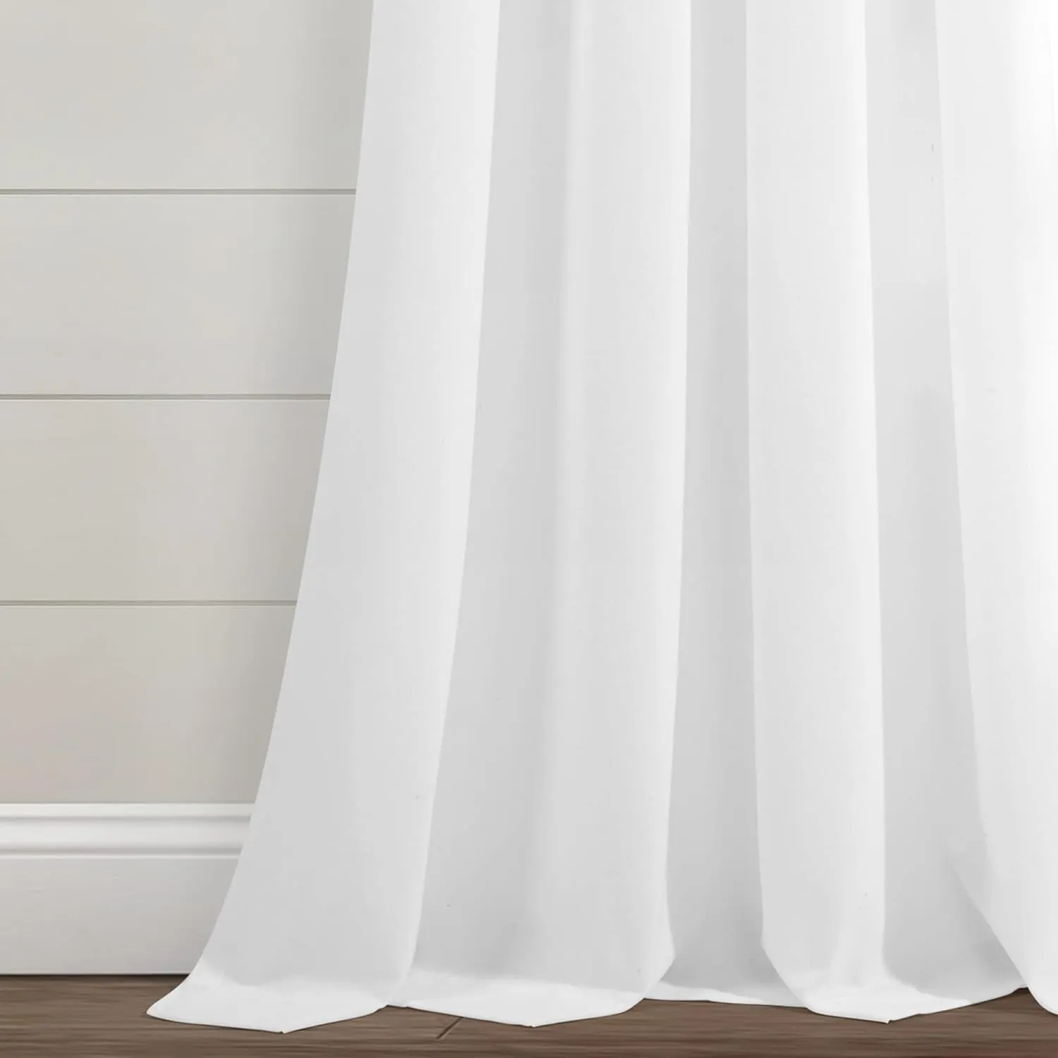 Lush Decor Farmhouse Boho Stripe Woven Tassel Yarn Dyed Cotton Window Curtain Panel Pair, 84" L x 42" W, White