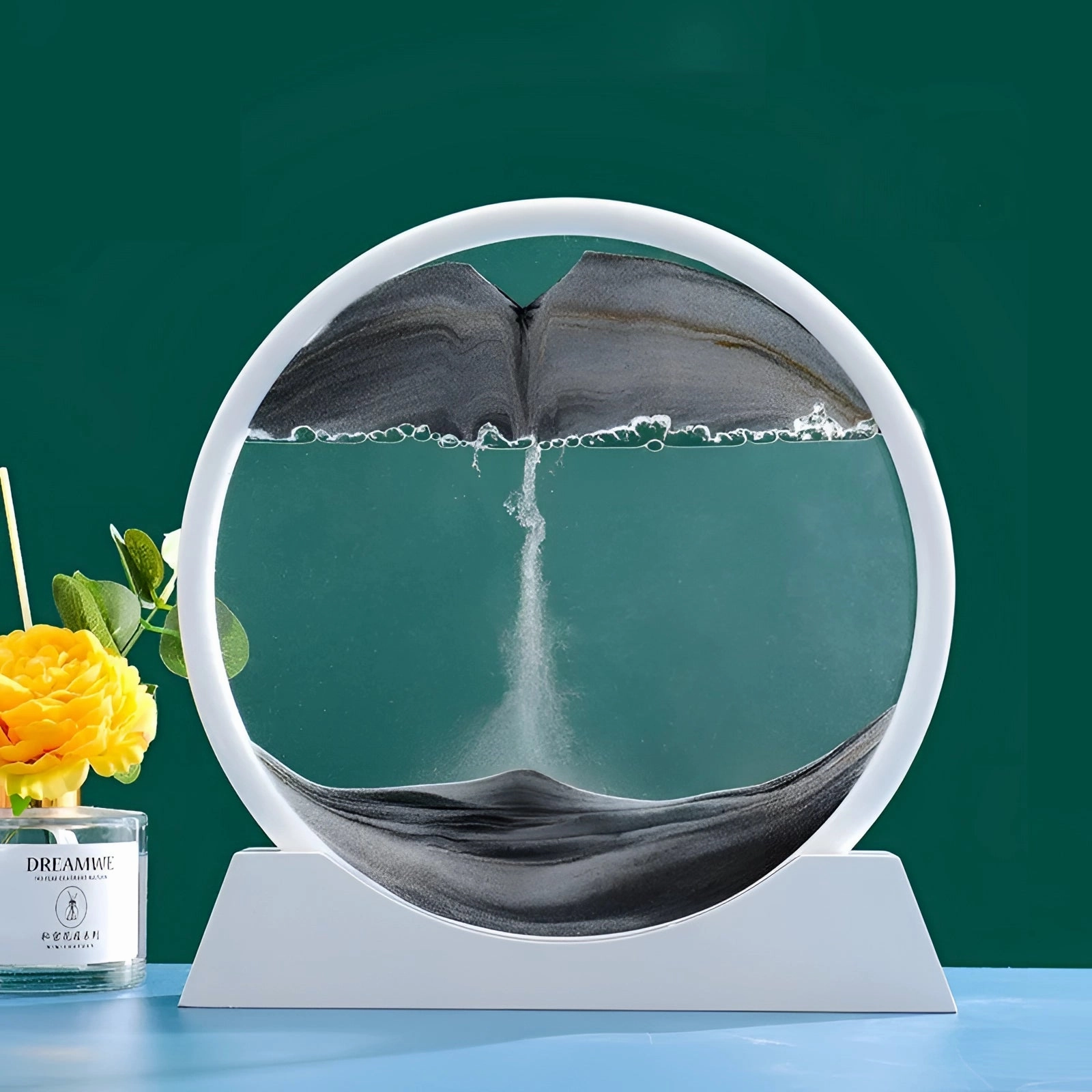 Luxury Round Sand Art Frame - Interactive Kinetic Display Decor