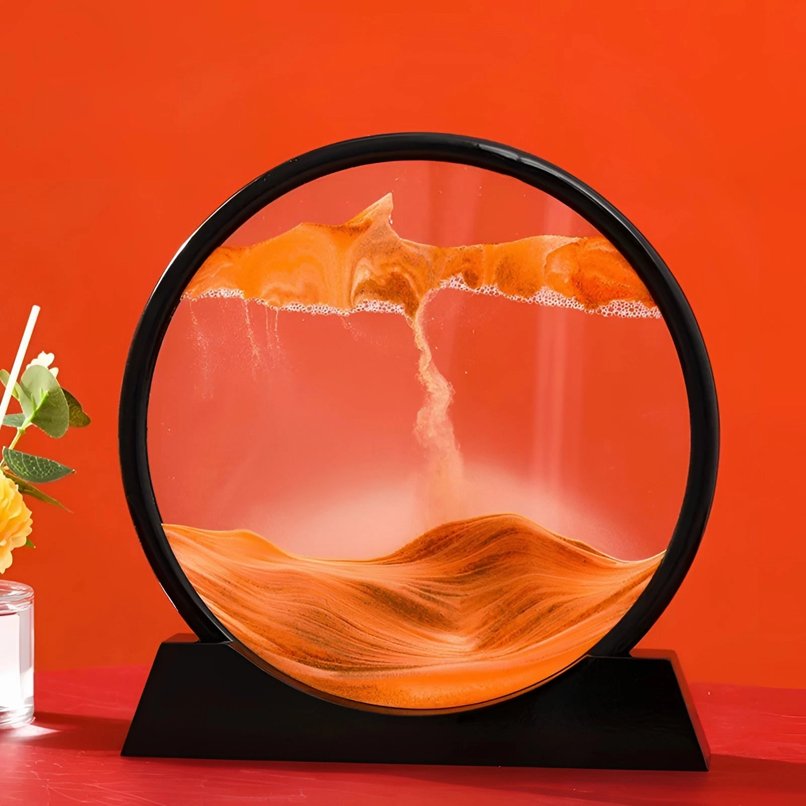Luxury Round Sand Art Frame - Interactive Kinetic Display Decor