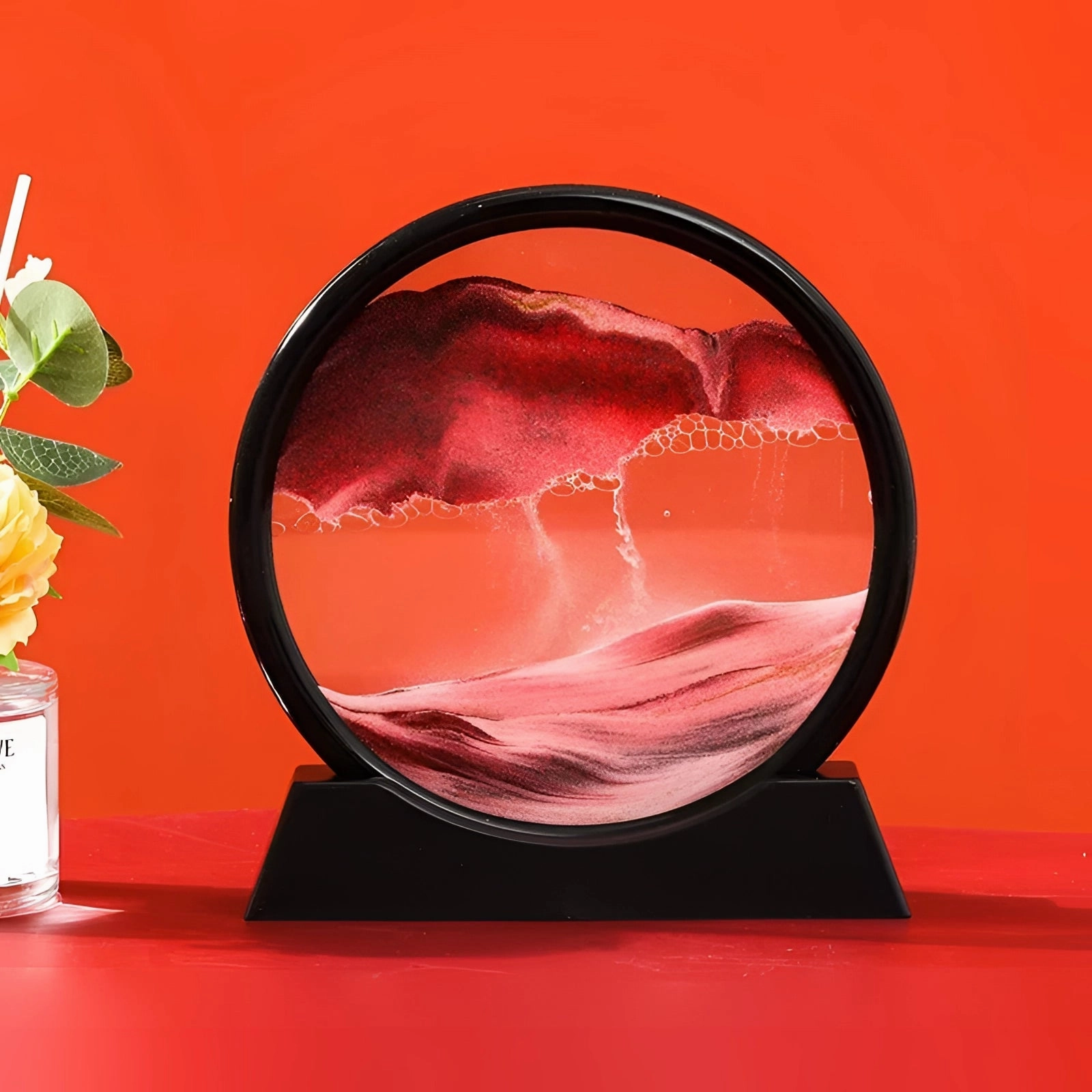 Luxury Round Sand Art Frame - Interactive Kinetic Display Decor