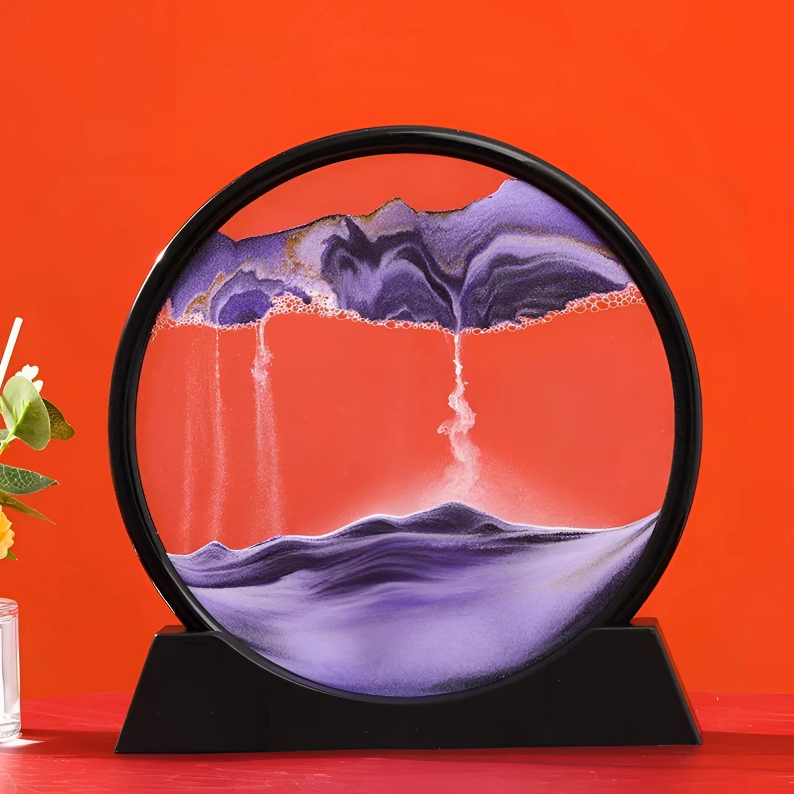 Luxury Round Sand Art Frame - Interactive Kinetic Display Decor