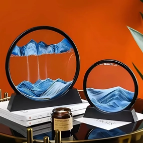 Luxury Round Sand Art Frame - Interactive Kinetic Display Decor