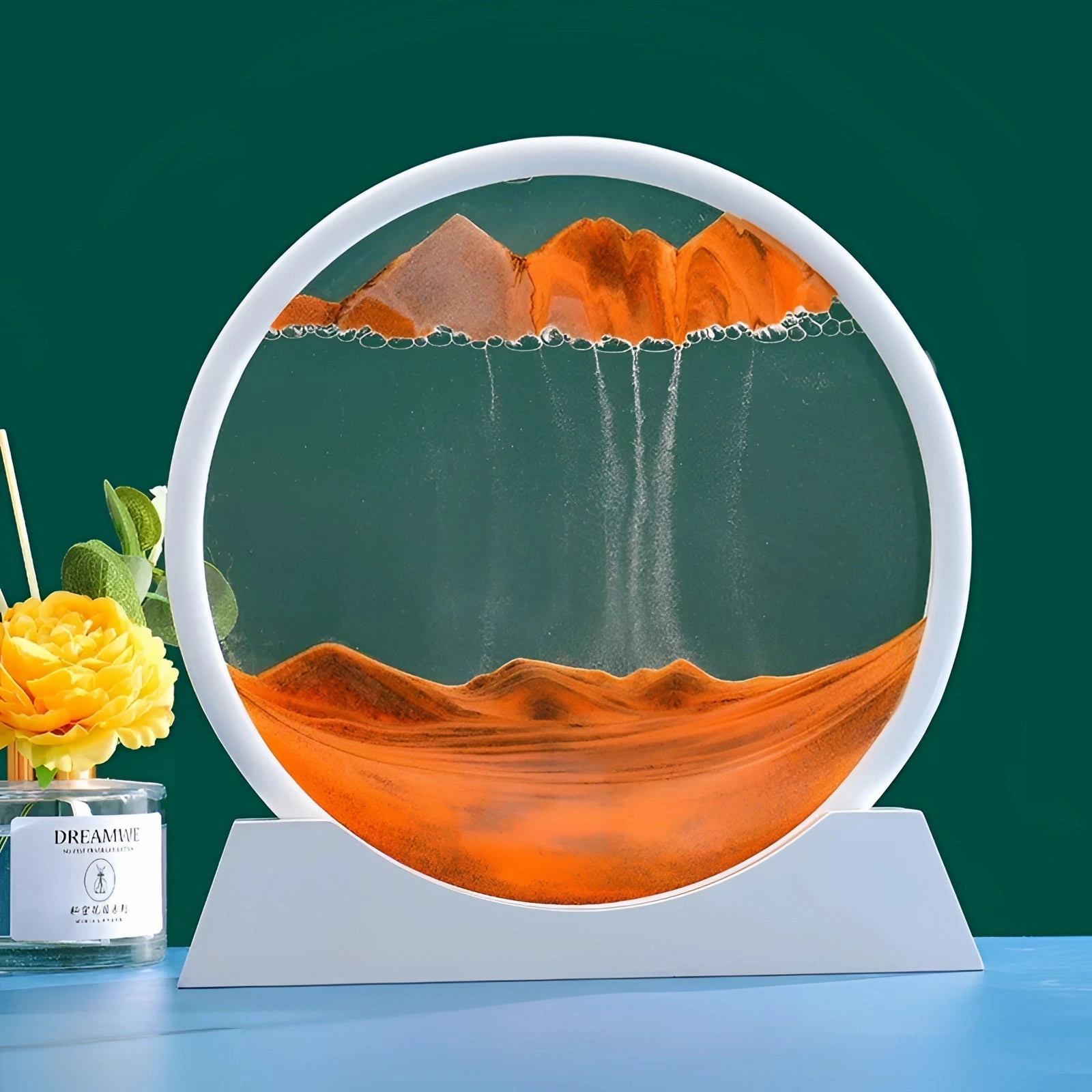 Luxury Round Sand Art Frame - Interactive Kinetic Display Decor