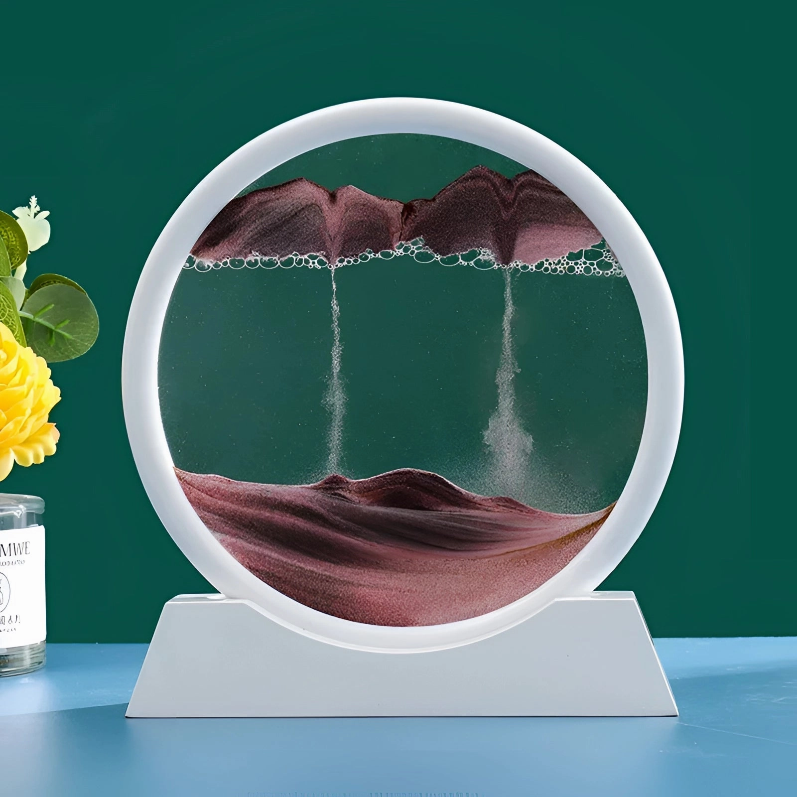 Luxury Round Sand Art Frame - Interactive Kinetic Display Decor