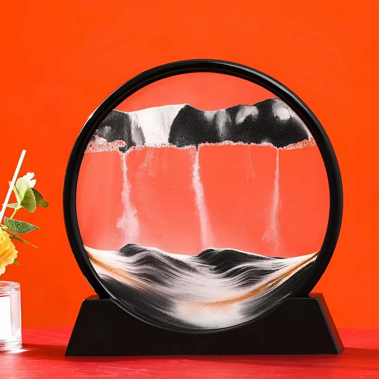 Luxury Round Sand Art Frame - Interactive Kinetic Display Decor