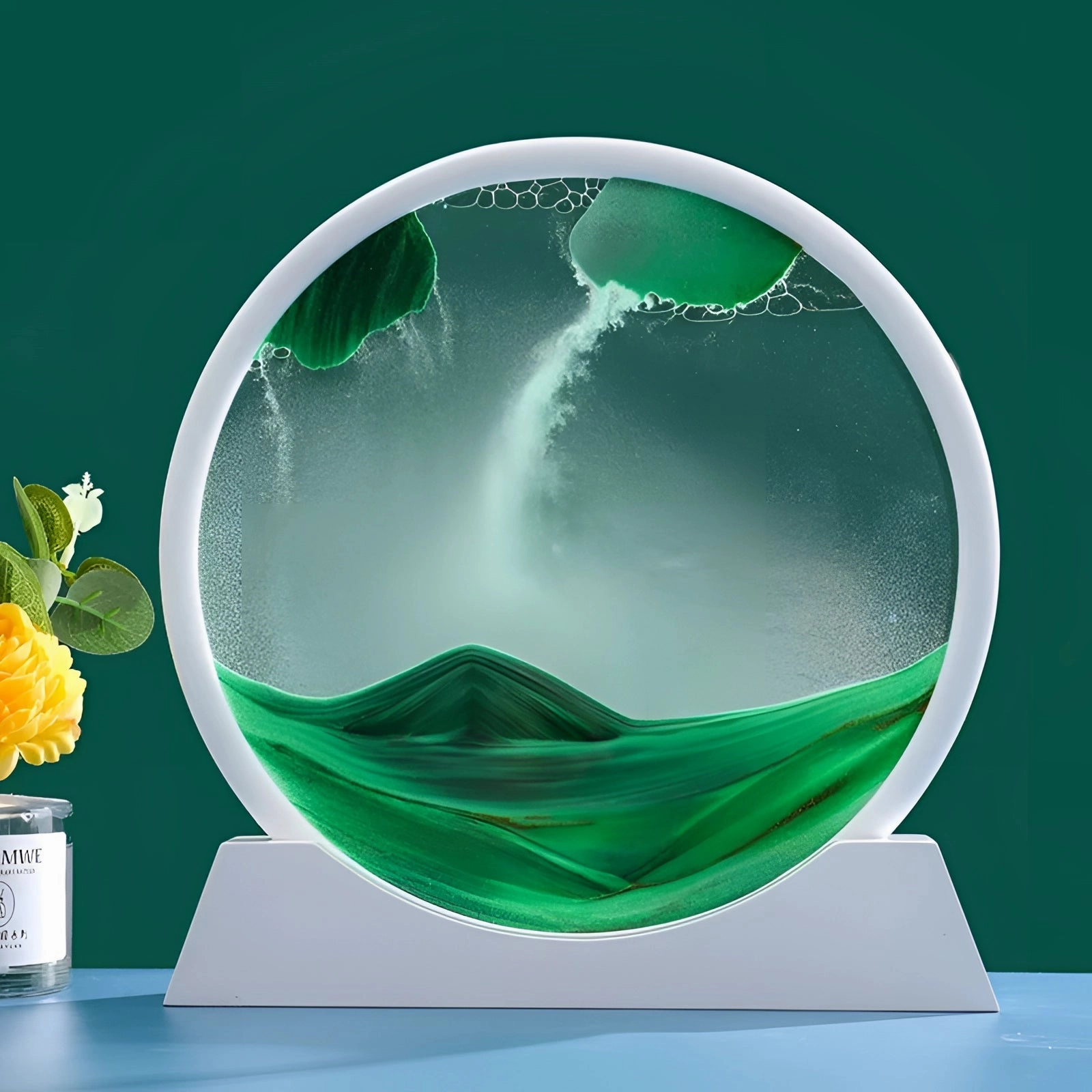 Luxury Round Sand Art Frame - Interactive Kinetic Display Decor