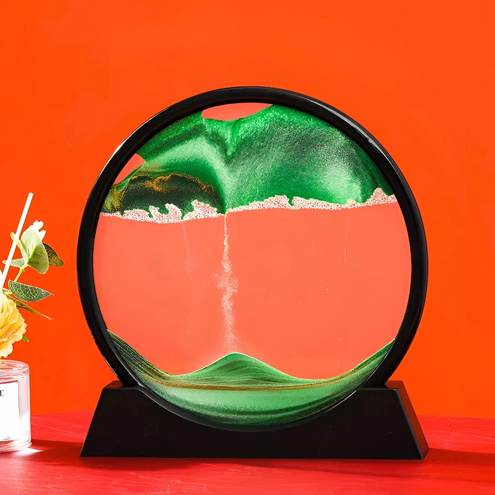 Luxury Round Sand Art Frame - Interactive Kinetic Display Decor