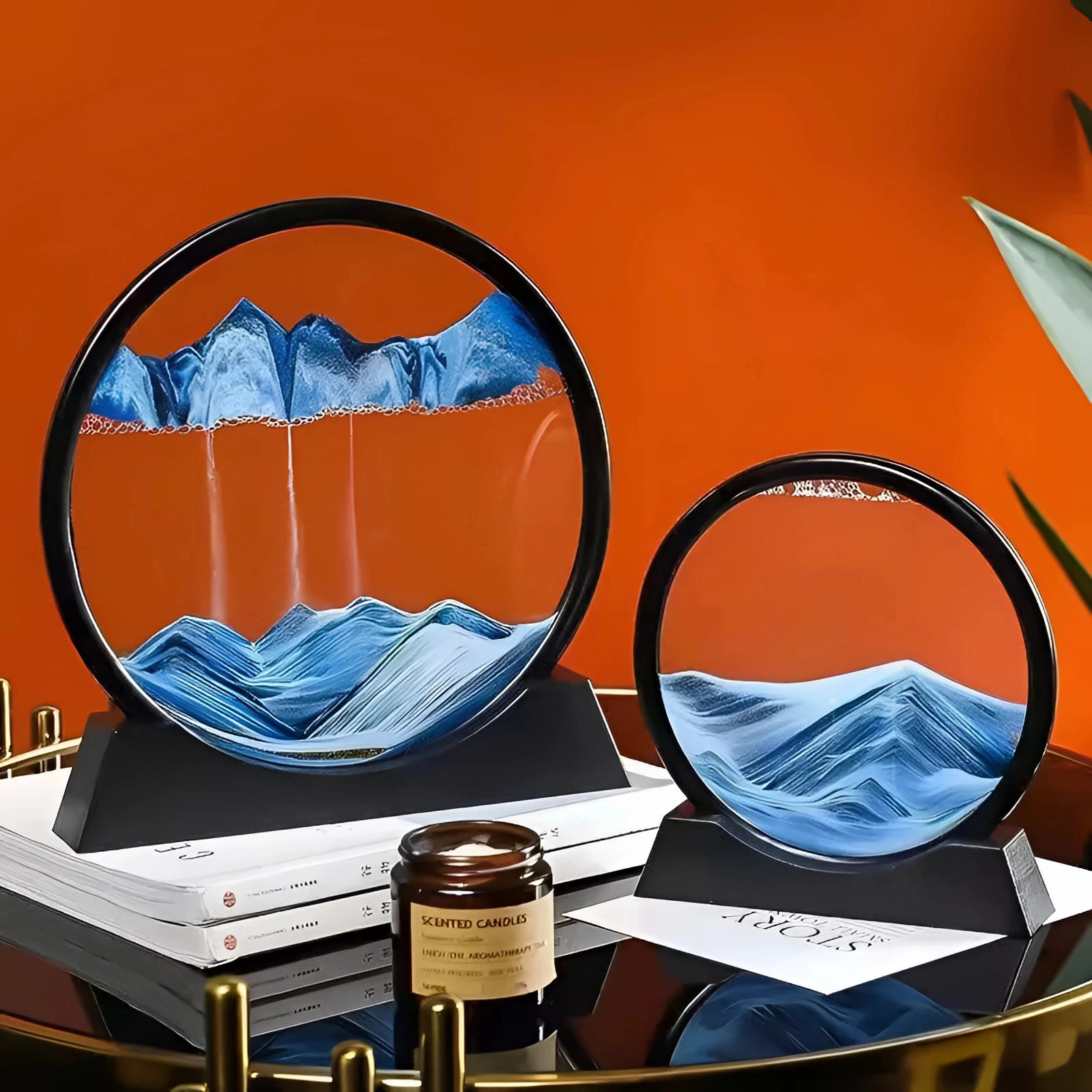 Luxury Round Sand Art Frame - Interactive Kinetic Display Decor