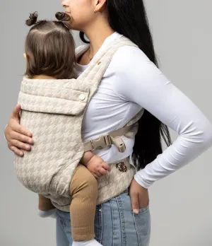 Mabē Monarch Ergonomic Baby Carrier - Premium Cotton Soft Structured Infant Carrier with Hip Healthy Design, 3 Carry Positions for Newborn to Toddler (7-35lbs), Lightweight & Breathable (Houndstooth)