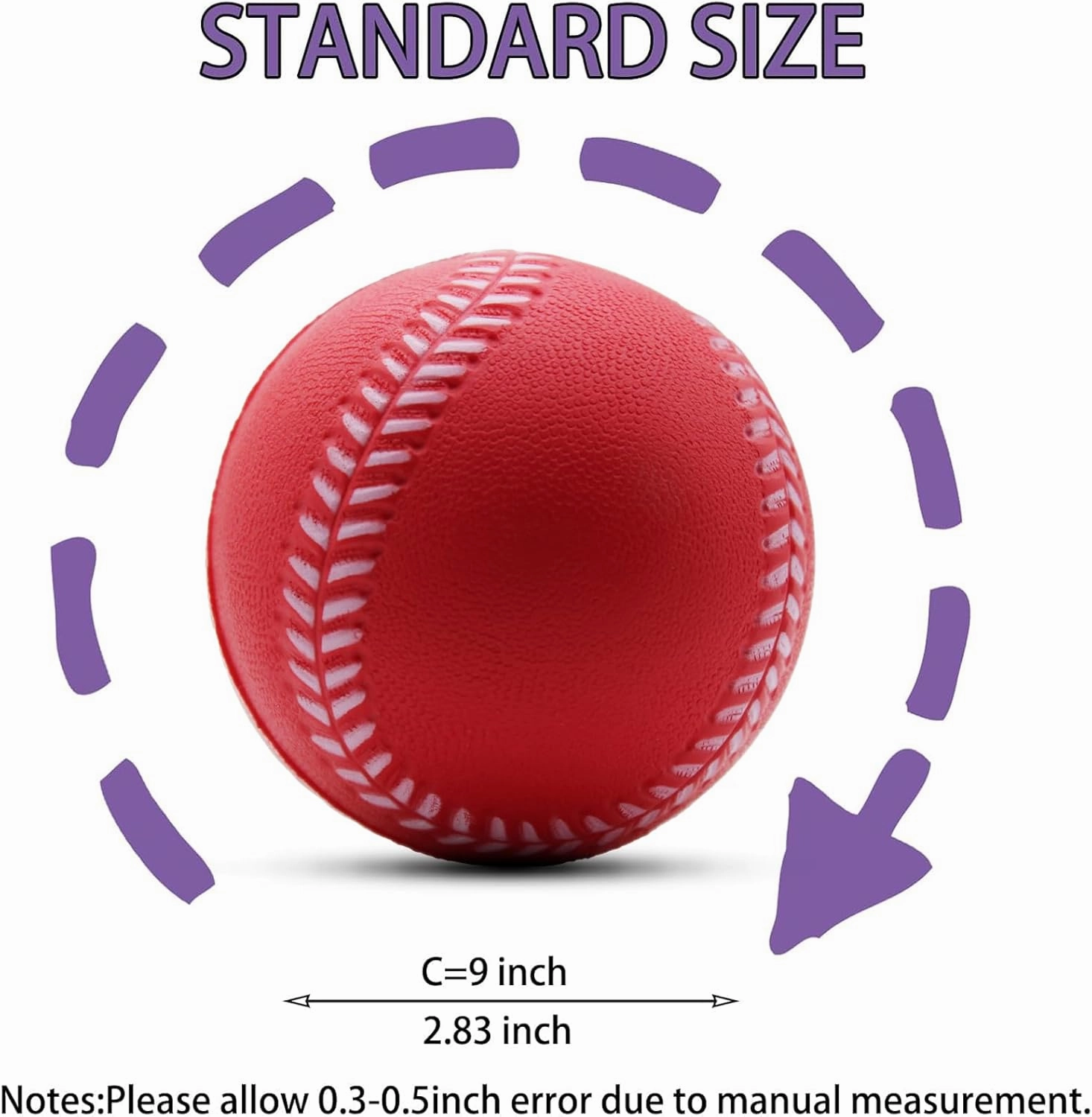 Magicorange Baseball, Foam Baseballs 20 Pack Practice Training Baseballs Unmarked Baseball Soft Toss, Batting, Fielding, Hitting, Pitching