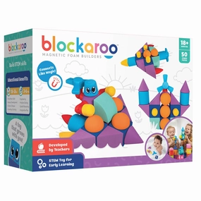 Magnetic Foam Builder Set-50 Piece | Blockaroo