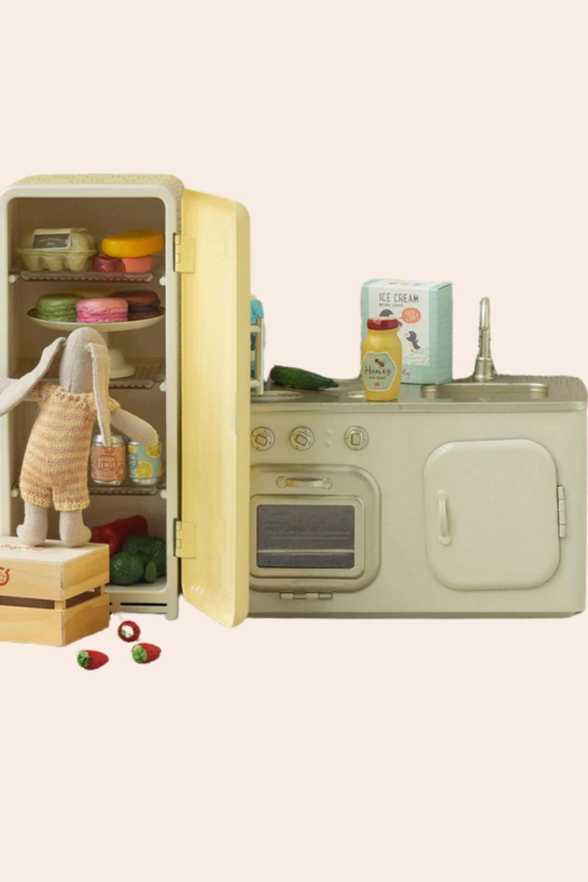 Maileg - Miniature Fridge - Yellow