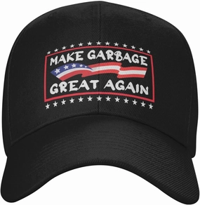 Make Garbage Great Again Baseball Cap Adjustable Safety Classic Golf Hat Running Outdoor Activities Breathable Lightweight Black